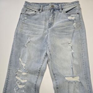 Time And True Size 8 Light Blue Distressed Women Jeans